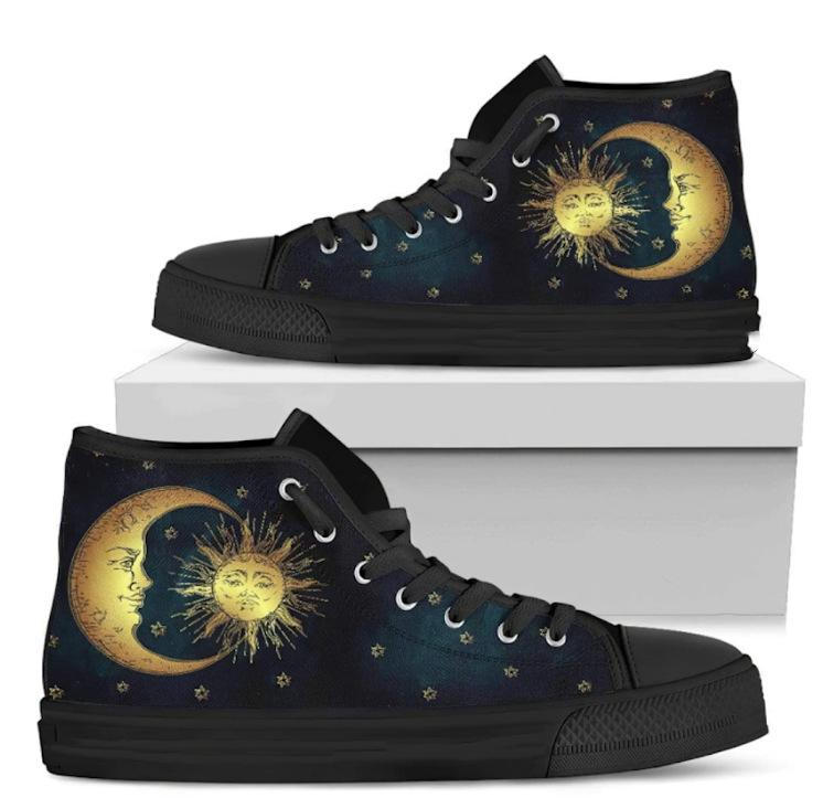 Printed High-top Canvas Shoes for Couples