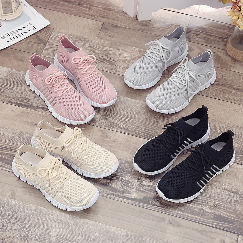 Breathable Knit Athletic Shoes for Women (Sizes 40-43)