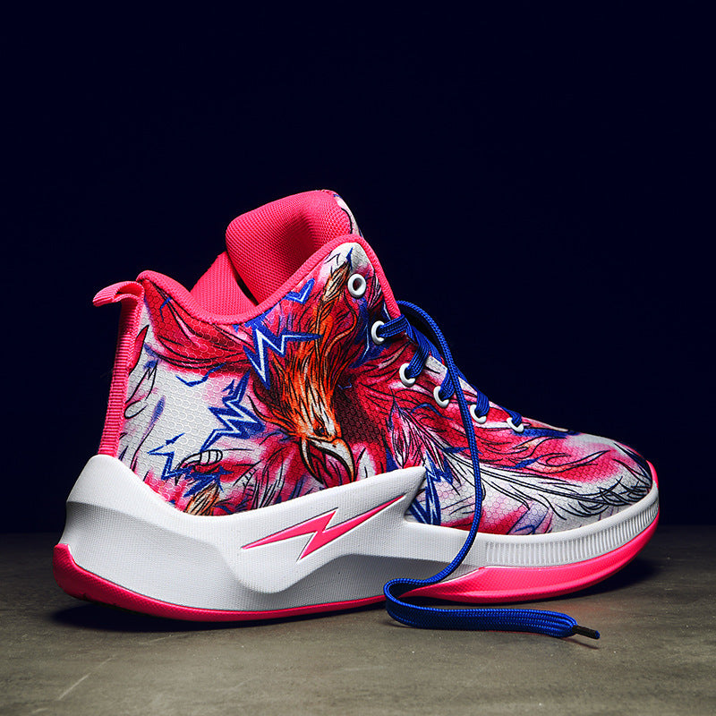 Autumn Graffiti High-Top Basketball Shoes for Men