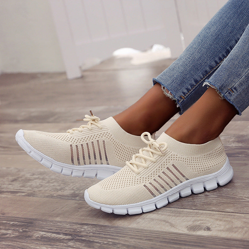 Breathable Knit Athletic Shoes for Women (Sizes 40-43)