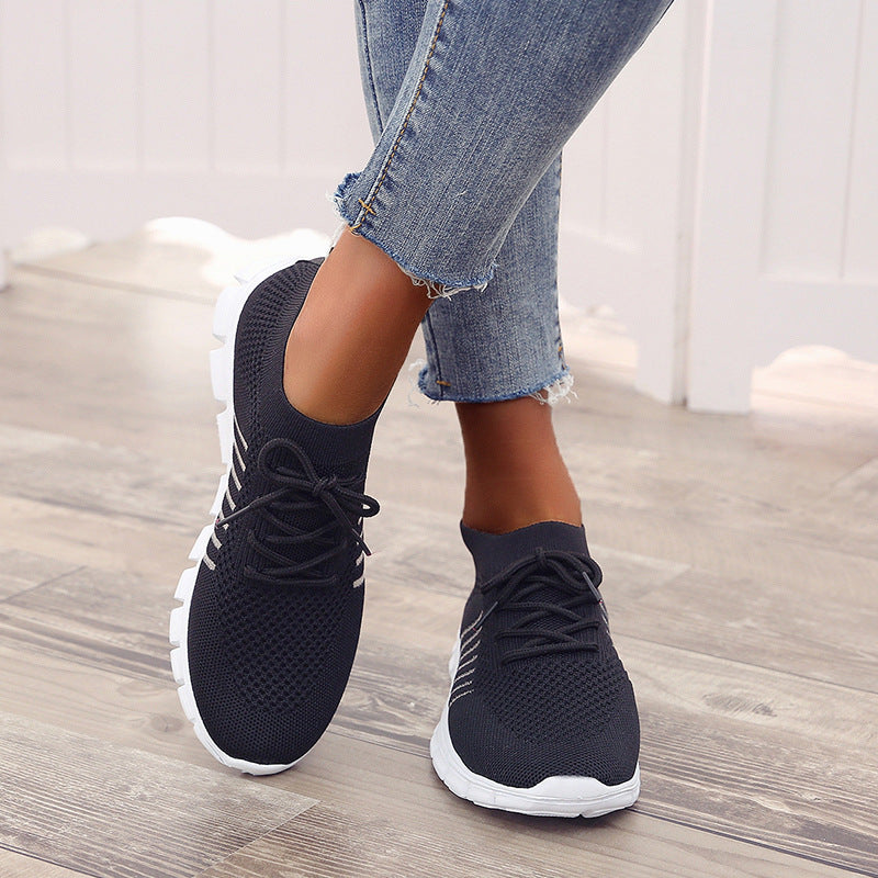 Breathable Knit Athletic Shoes for Women (Sizes 40-43)