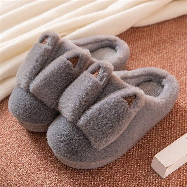 Couples Plush Fur Slippers