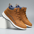 Men's High Top Lace-Up Boots | Anti-Slip PU Leather Loafer Shoes for Men & Women