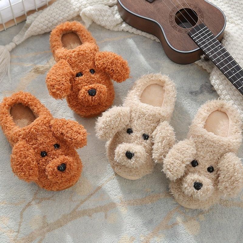 Plush Dog Slippers