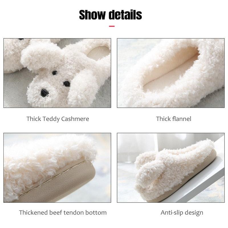 Plush Dog Slippers