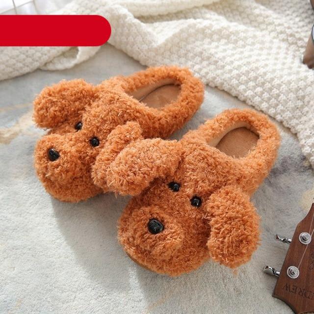 Plush Dog Slippers