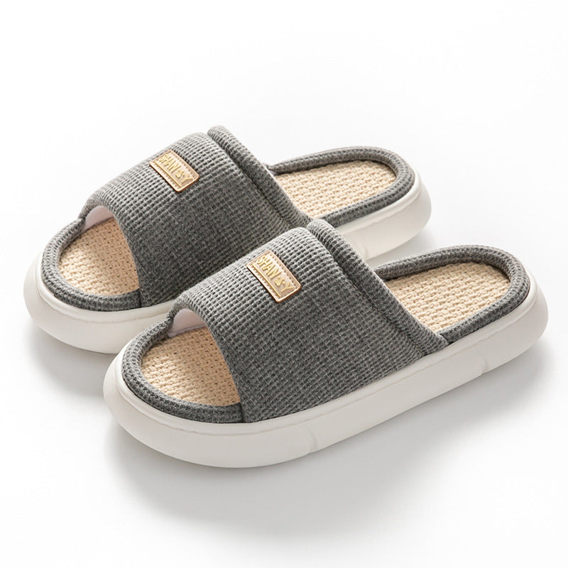 Linen-Cotton Slippers for All Seasons