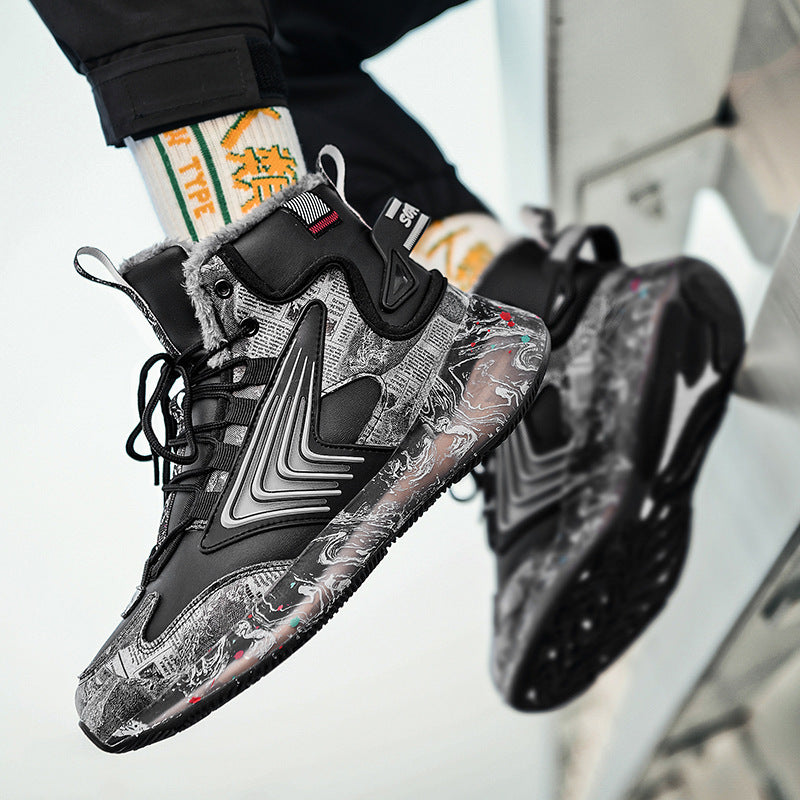 Men's Luminous Graffiti High-Top Sneakers