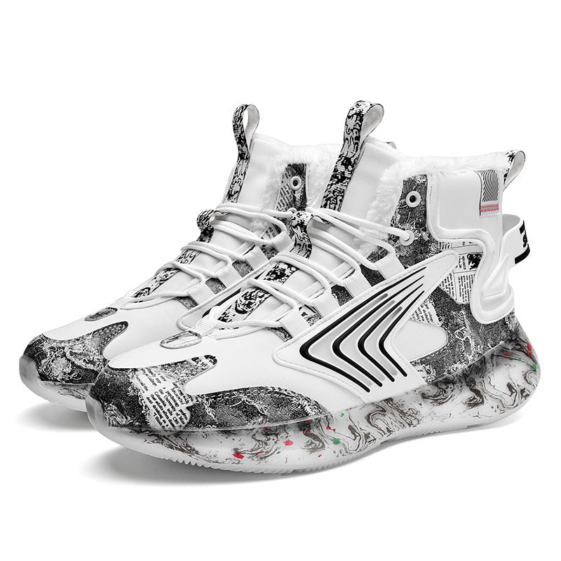 Men's Luminous Graffiti High-Top Sneakers