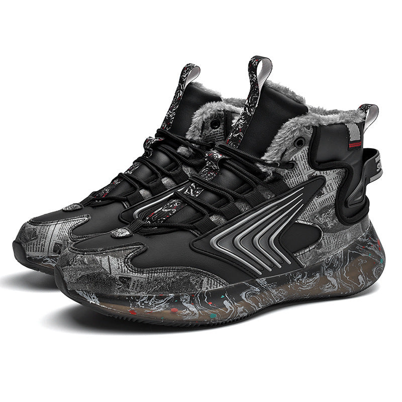 Men's Luminous Graffiti High-Top Sneakers