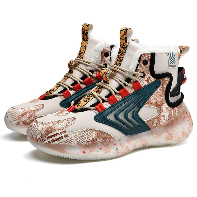 Men's Luminous Graffiti High-Top Sneakers
