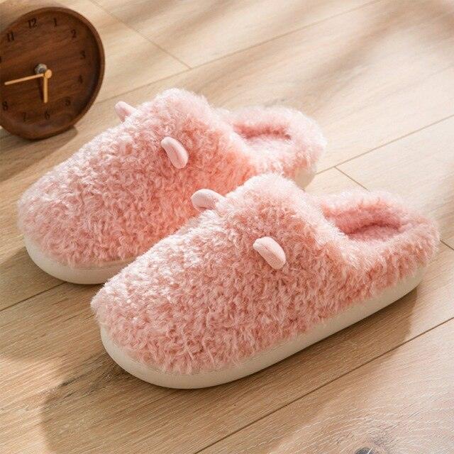 Couples Plush Fur Slippers